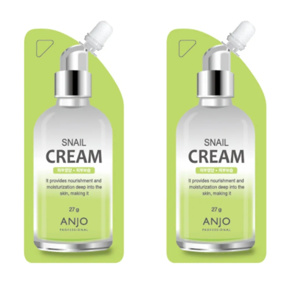 ANJO Крем для лица с экстрактом муцина улитки Snail Cream 2x 27ml|Дневные крема и
