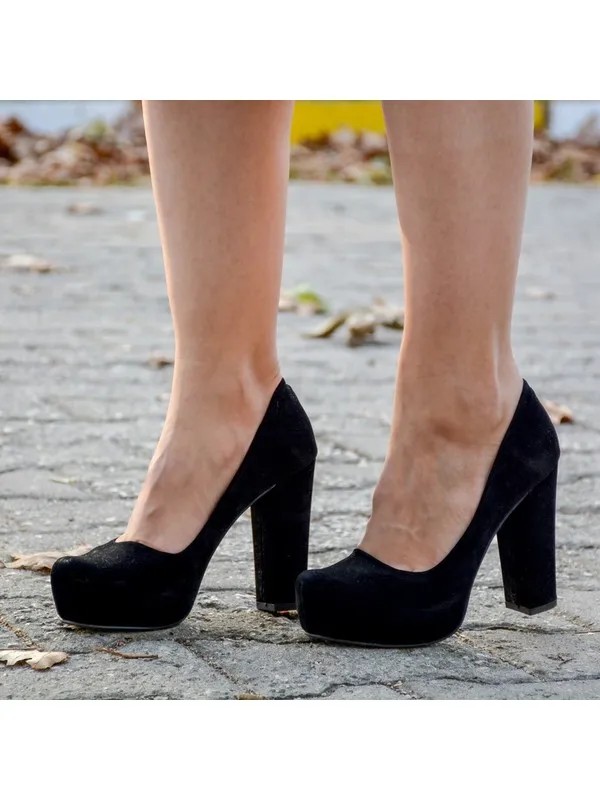 

Firibu Süet Platform Yüksek Kalın Topuk Kadın Ayakkabı