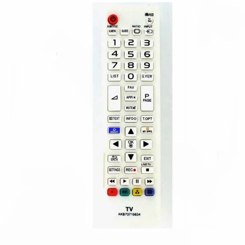 Пульт дистанционного управления для телевизора LG AKB73715634 ic LCD smart TV NEW белый (