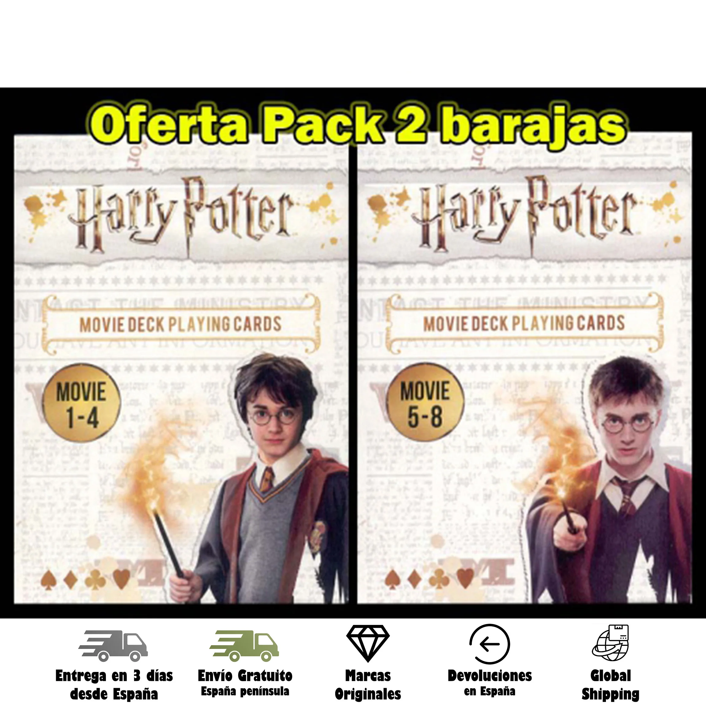 Гарри Поттер набор из 2 террас для покера фильмов 1 4 и 5 8 кинопостер игры на 110 карт семейство игровых столов