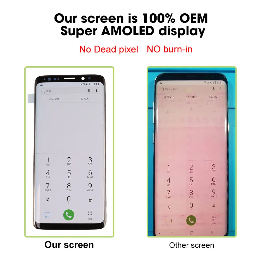 Ori для samsung Galaxy S9 Plus G965F G965U G965W AMOLED дисплей с кодирующий преобразователь сенсорного экрана в сборе запасные части