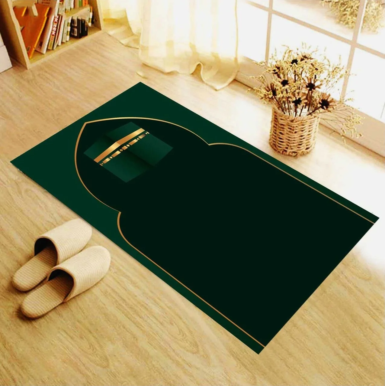 

Muslim Prayer Rug thick And Soft mat 65x120 cm high quality ıslamic Rug Carpet tapis de priere Braided Mats Vintage Pattern Eid