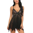 Пикантные для Для женщин кружева короткого пеньюара беби долл фотосессия одежда размера плюс белье S-3XL