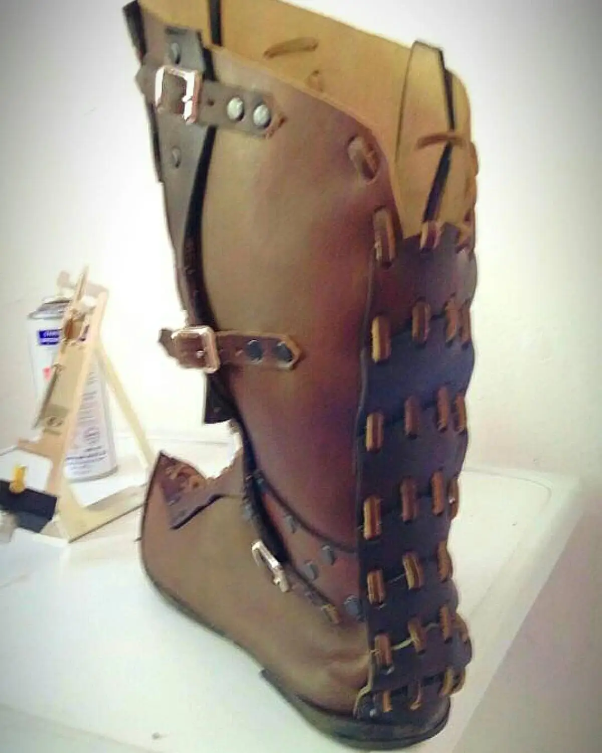 Кожаные монгольские брони воина Lamellar пояс кафтан рубашка брюки комплект ботинок