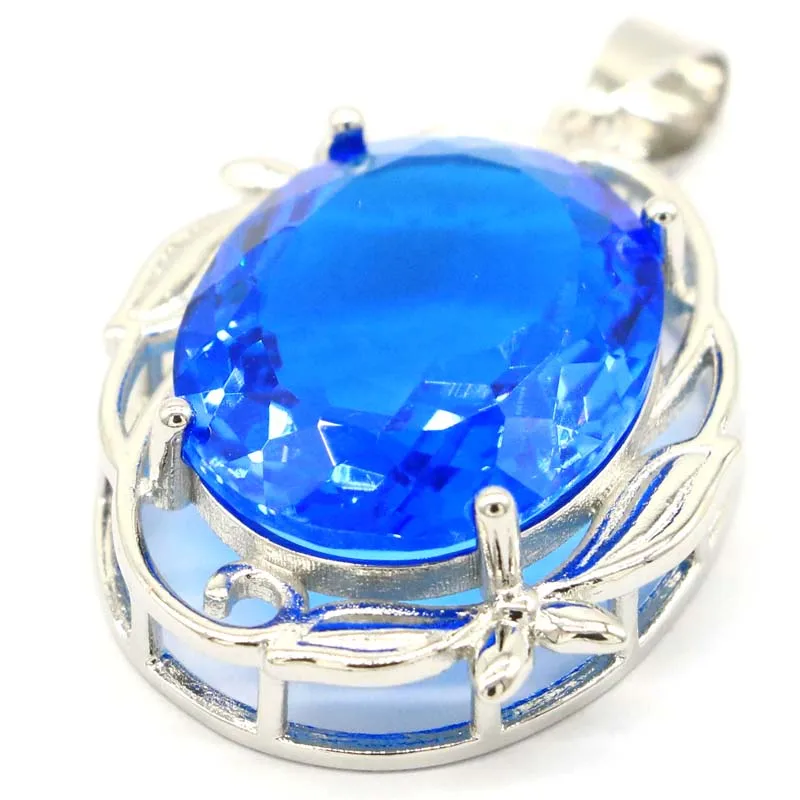 40x23 мм большой европейский дизайн создан красный рубин Париж голубой топаз для