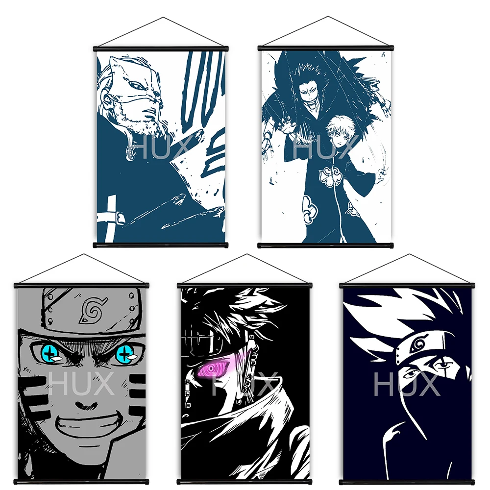 

Japane Classic Anime Naruto Decoration Chambre Scroll Posters Pictures Prints Wall Art Quality Canvas Painting Modern Mural Gift
