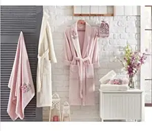 

Kristal Family Bathrobe Set Bamboo Emma Powder Cream
