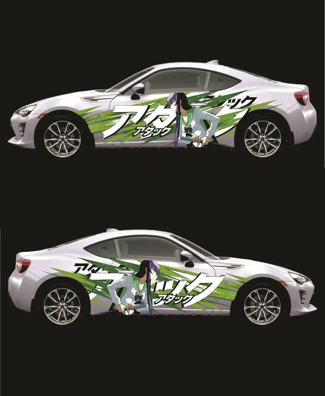 

Anime ITASHA Zero Two Car wrap Door Side Stickers Fit With Any Cars Vinyl graphics car accessories car stickers car decal