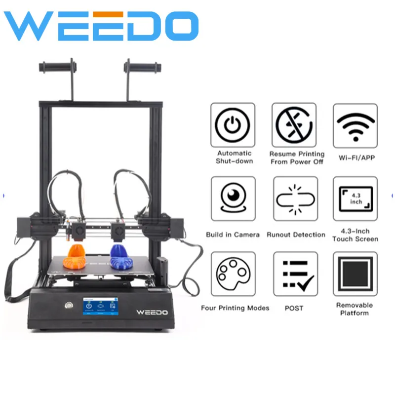 

WEEDO Idex Dual Extruder Industrial Impresora Impresorass 3d Printer High Quality X40