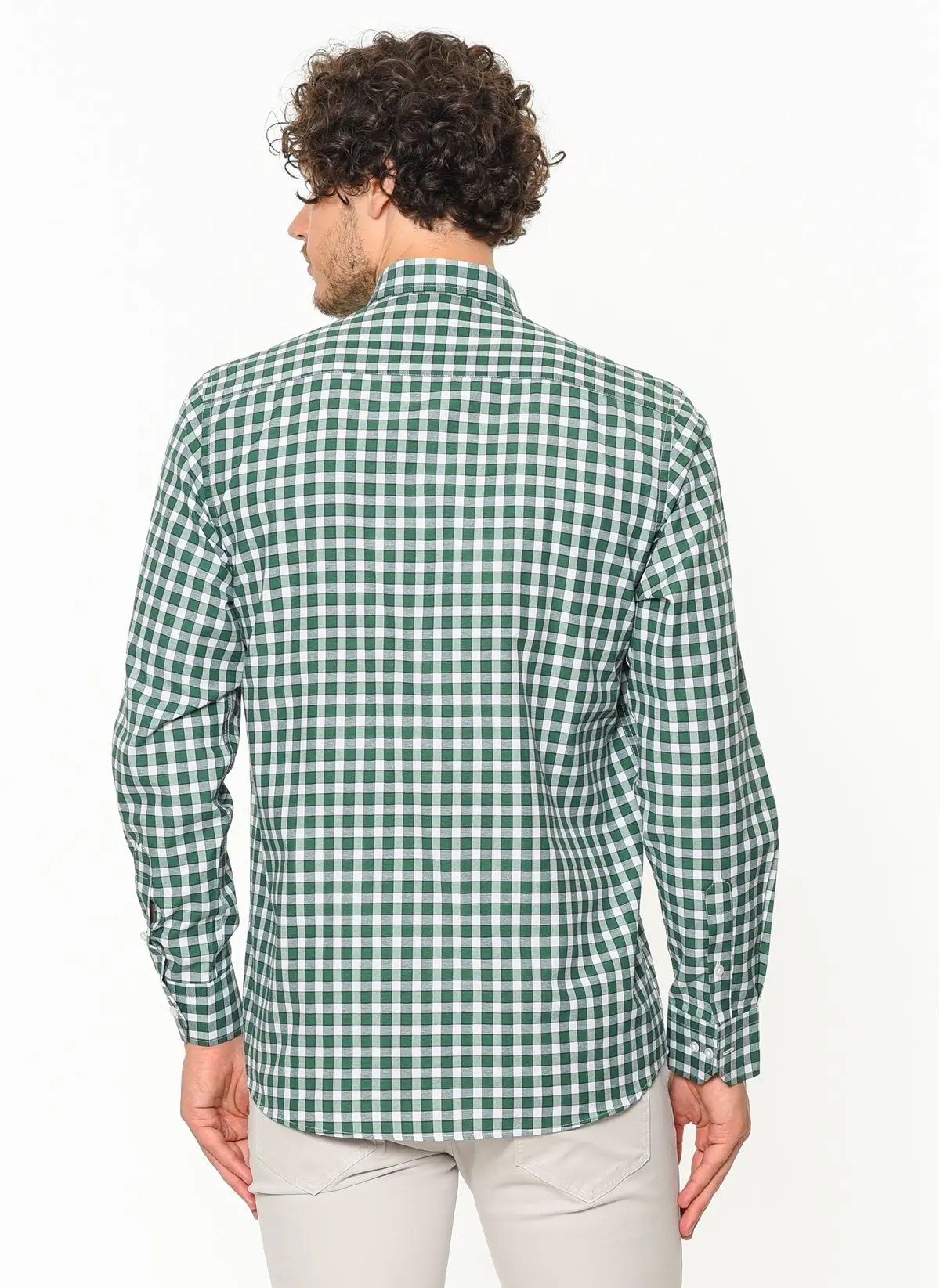 Varetta New Mens Shirt Casual Green Plaid Shirts Double Pocket Turn-Down Collar Male Brand Men Tops cotton shirts | Мужская одежда