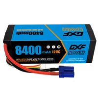 dxf lipo 4s 14 8v battery 8400mah 120c blue version graphene racing series hardcase for rc car truck evader bx truggy 18 buggy