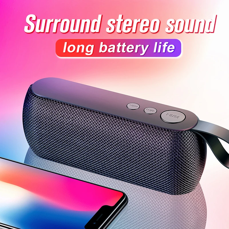 Портативный Bluetooth динамик беспроводной громкий звук стерео музыка сабвуфер Мини