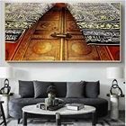 Большая мечеть Мекки, холст, картина ИД Мубарак, плакаты и принты, настенное искусство, изображение святого Кааба для гостиной, домашний декор