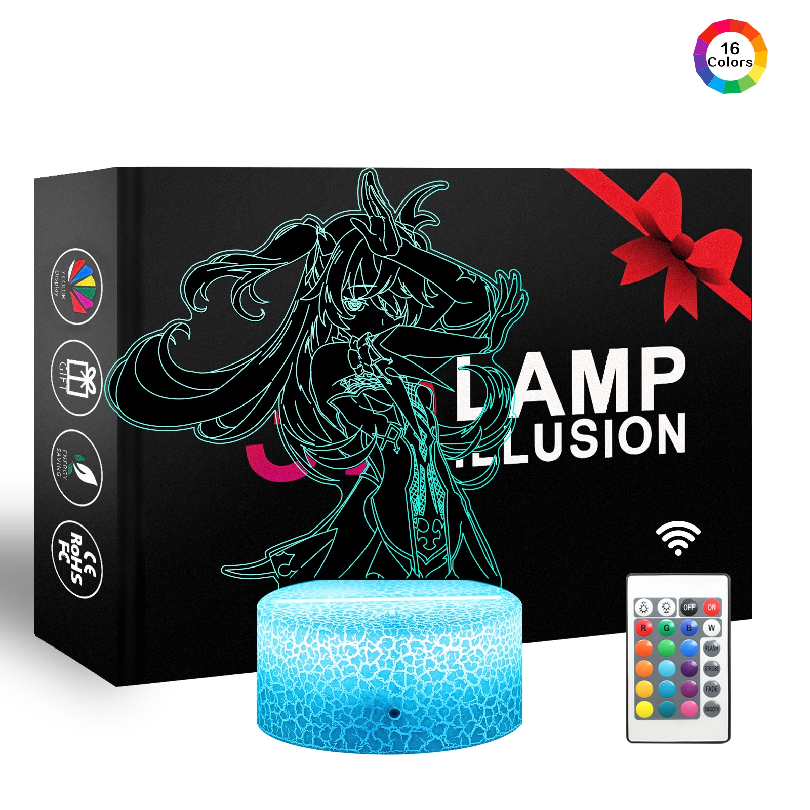 

3D Night Light Lamp Gaming Room Desk Setup Decor Table 7/16 Color Remote Genshin Animated Cartoon Kids Gift Toy Birthday Xmas-14