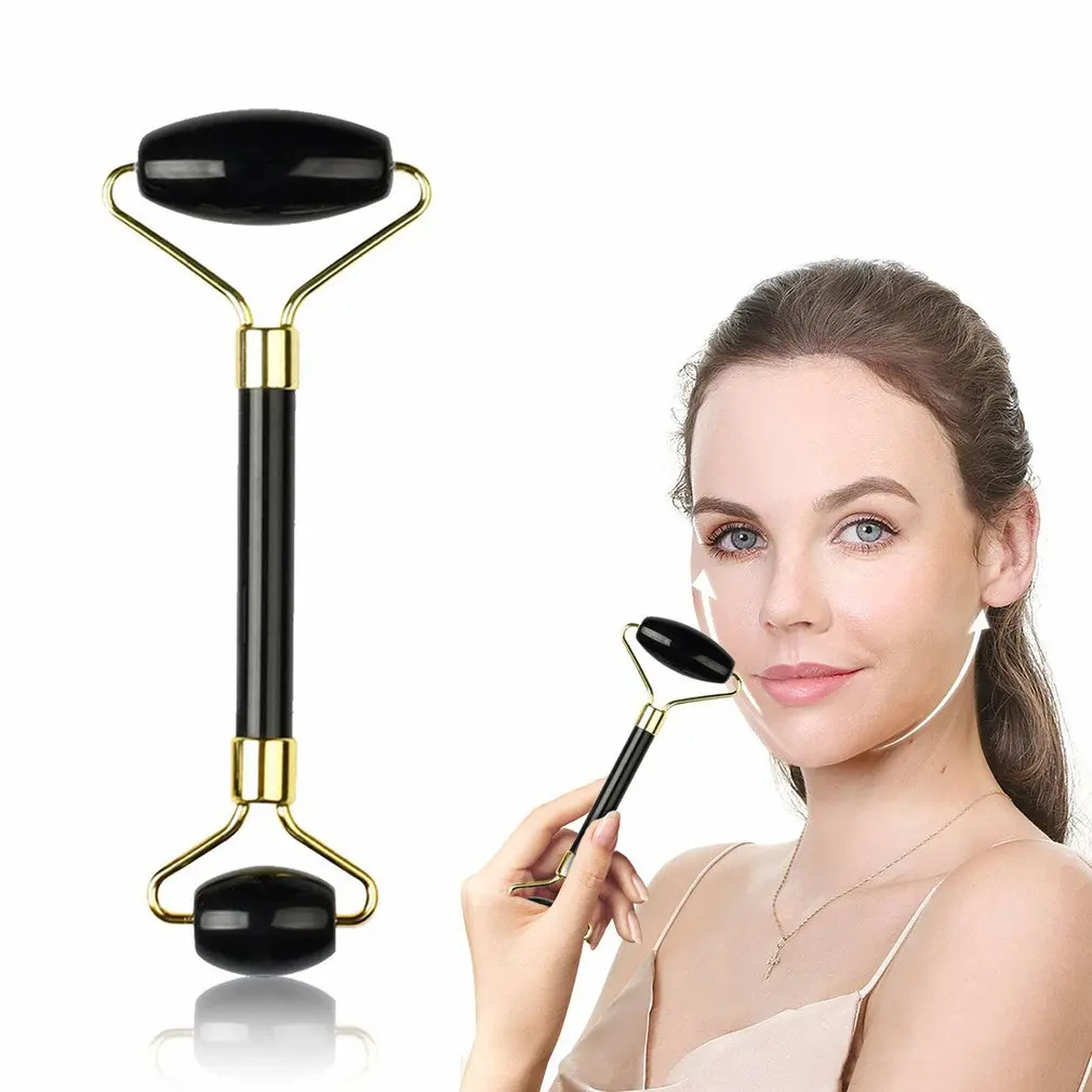 

Double Head Roller Massager Mute Noise Reduction Jade Roller Massage Stick Roller Beauty Tool For Eye Face Neck Massage Tool