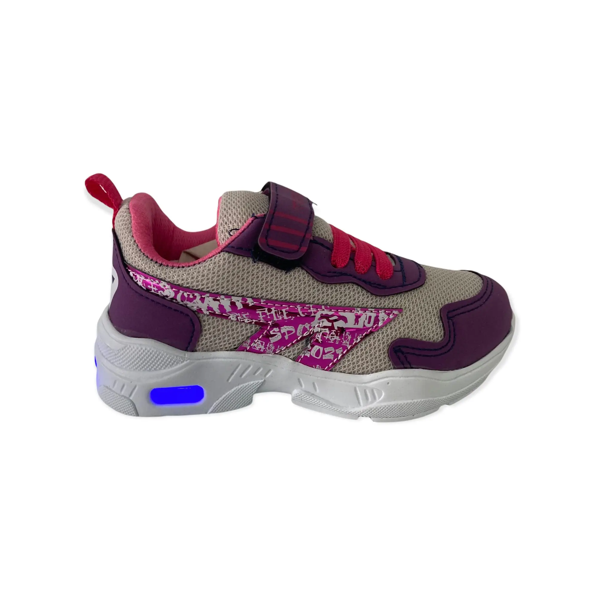 

Children's shoe Maranta 2021 New Season girls boys sports led lighted artificial leather cotton design hiking light soft casual sneaker