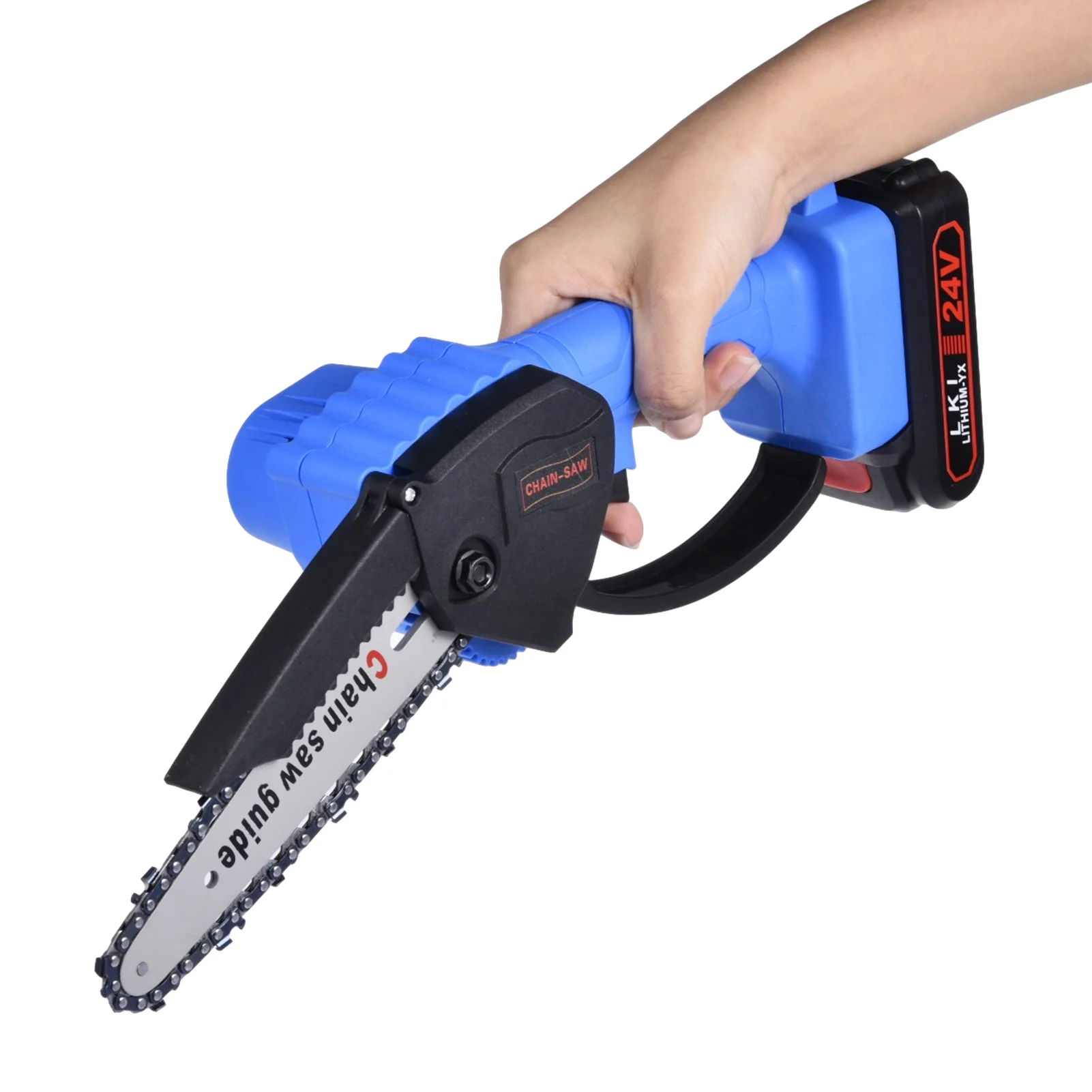 Mini 6 Inch Chain saw Two Battery Upgrade One-handed Cordless Electric Pruning SawTree Garden Branch Shears Wooden Cutting