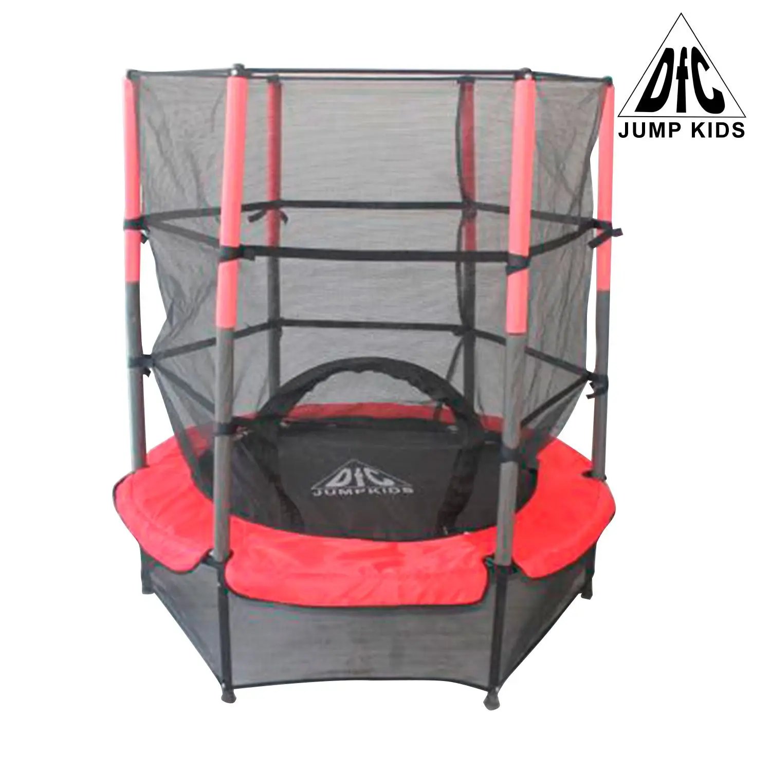 Батут DFC JUMP KIDS 55&quot красн/сер сетка (137см) | Спорт и развлечения