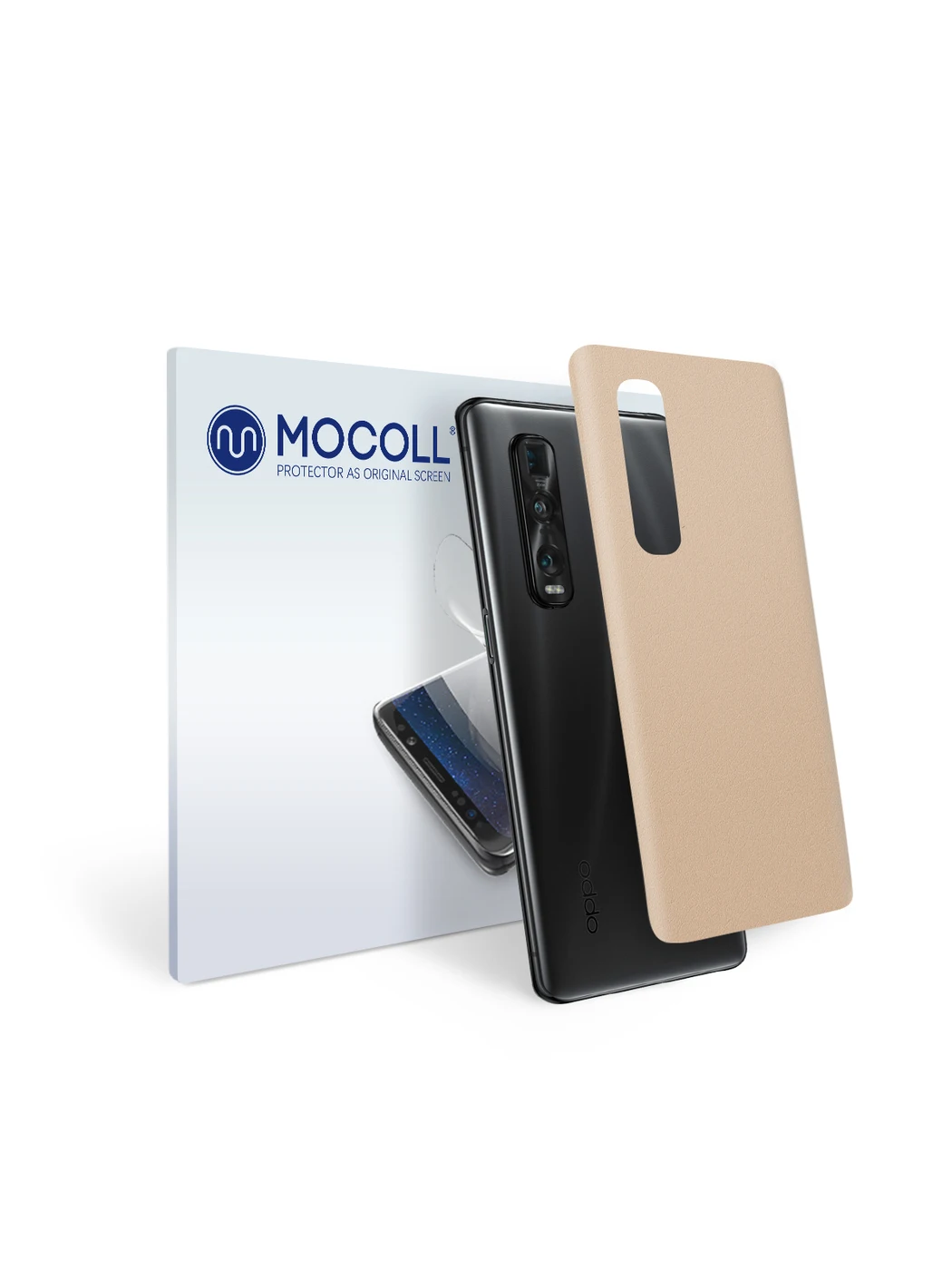 Пленка защитная MOCOLL для задней панели OPPO F11 кожа бежевая | Электроника