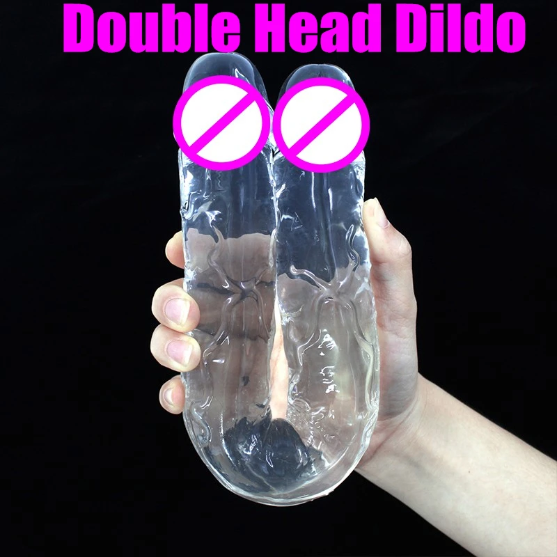 Реалистичный Пенис с двойной головкой дилдо большой кристалл женские