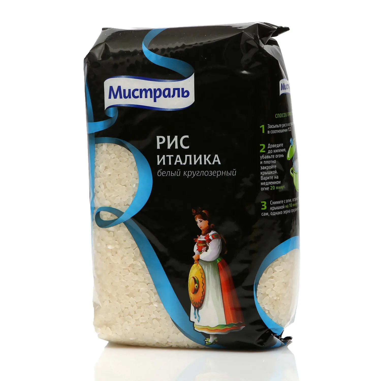 Рис Италика белый среднезерный ТМ Мистраль | Продукты