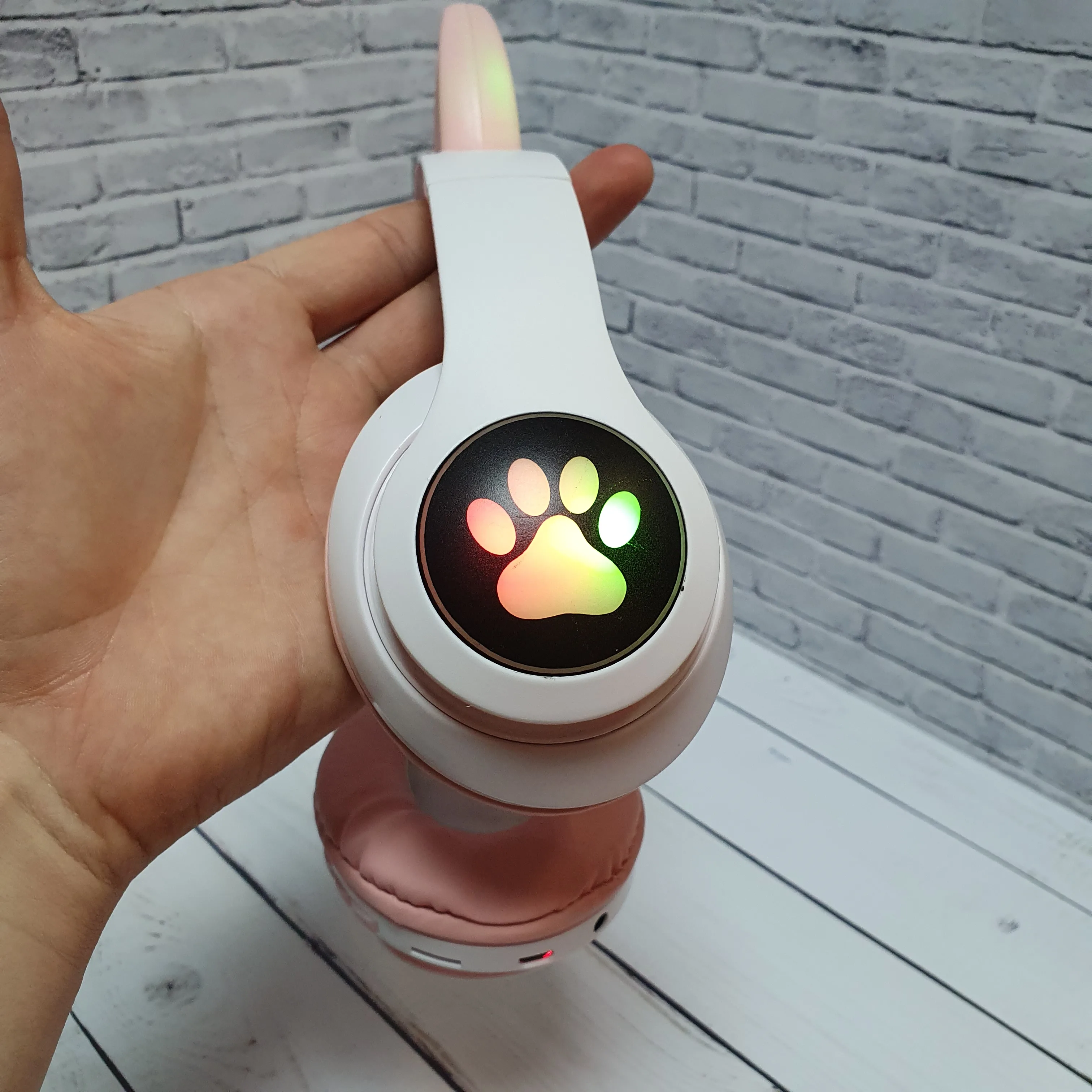 Wireless Bluetooth headphones ear cat baby for girls boys | Электроника