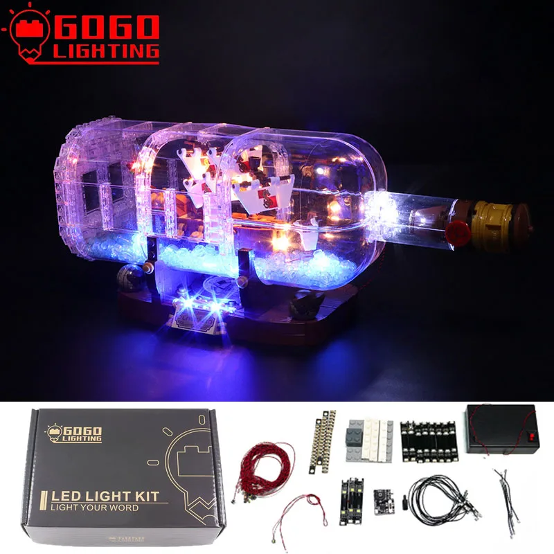 

GOGO LIGHT ING фирменный светильник ильник для Lego 16051 для корабля в бутылке Набор строительных блоков лампа игрушки (светильник)