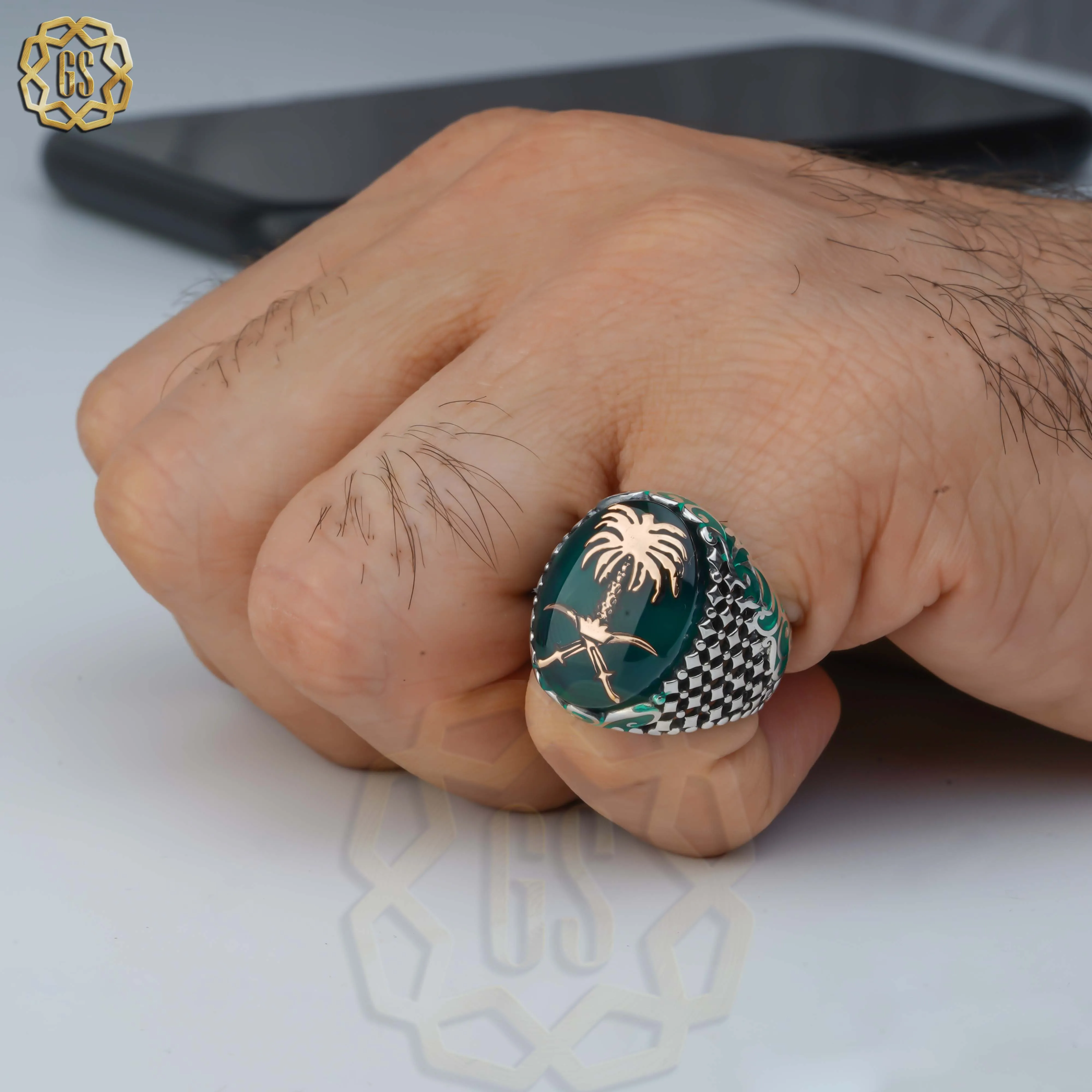

Silver Ring For Men 925 Made in Turkey With Enamel Material.. Guaranteed High Quality .. Turkish Jewelry