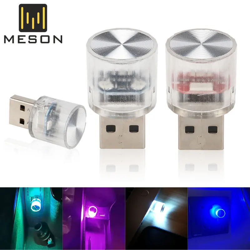 

Mini USB Light LED Car Colorful USB Party Atmosphere Lamp Ambient Modeling Automotive Interior USB Light For Car Decoration Lamp