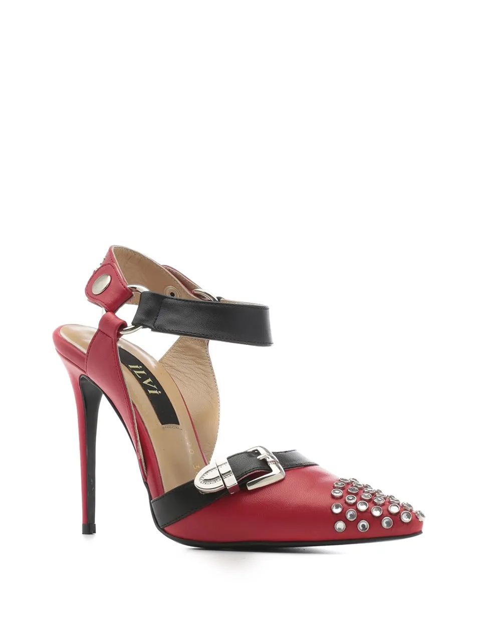 

ILVi-Genuine Leather Handmade Amber Women's Sandal Red Leather Women Shoes 2020