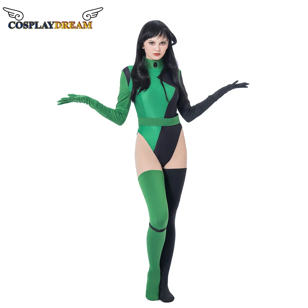 

Cosplaydream Kim Possible Cosplay Costume Shego e Jumpsuit Super Villain shego sexy Bodysuit Halloween Sexy Jumpsuit for Women