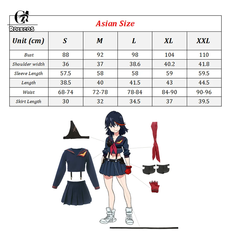 Женский костюм для косплея ROLECOS аниме KILL la Matoi Ryuuko Униформа юбка| |