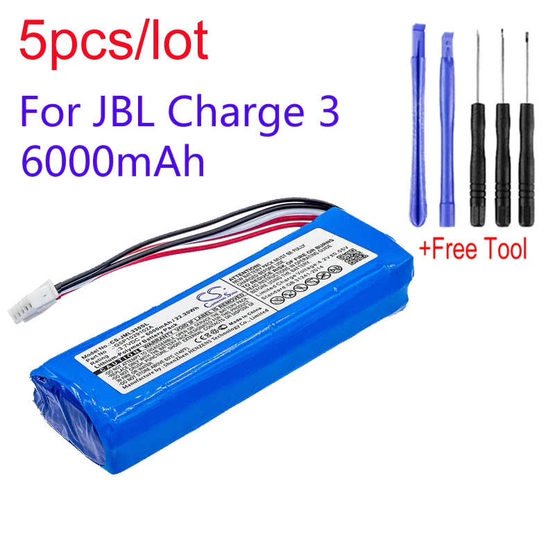 

Аккумулятор для JBL Charge 3 CS-JML330SL, 5 шт./лот, сменный динамик
