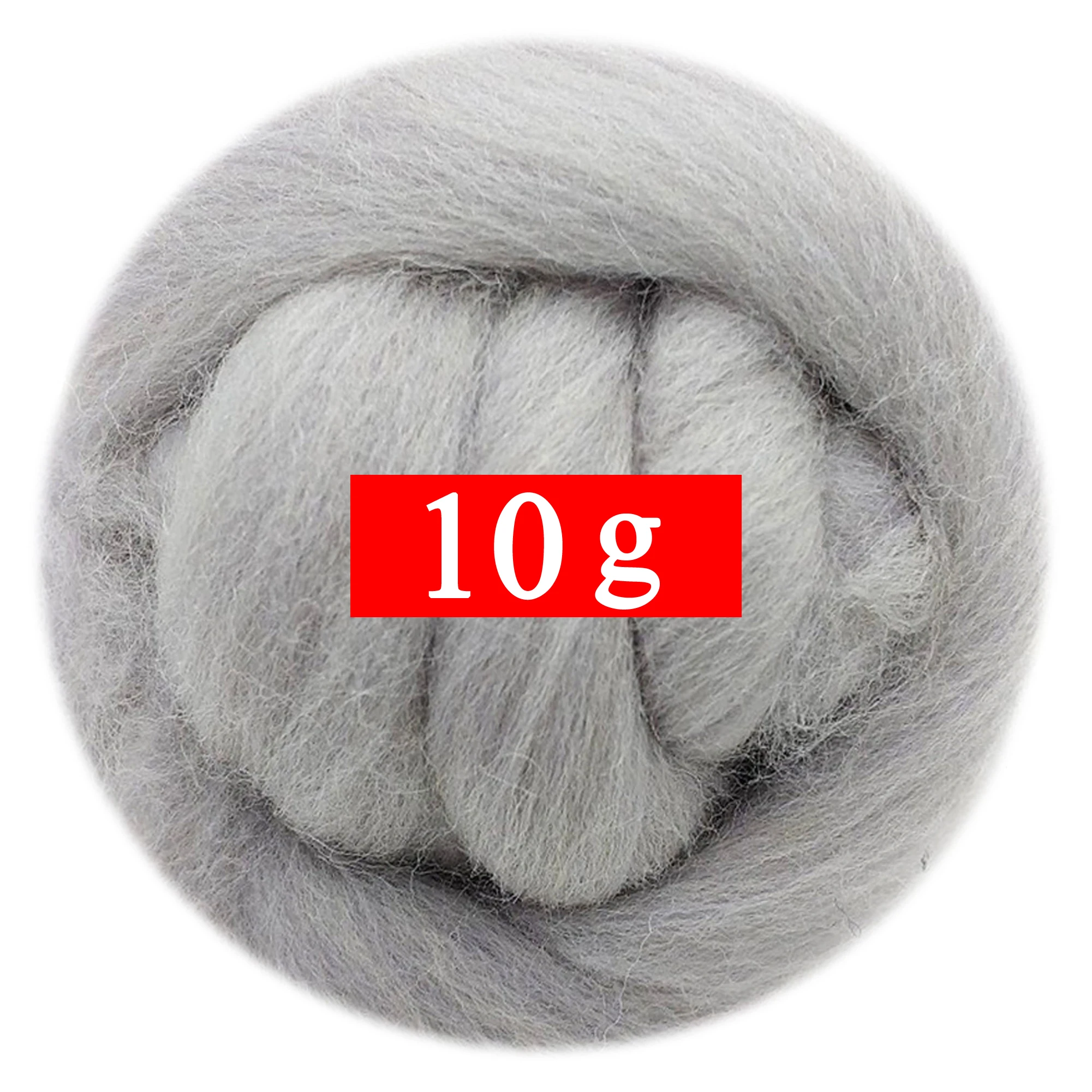 

10g Felting Wool (40 Colors) 19 Microns Super Soft Natural Wool Fiber for Needle Felting Kit 0.35 OZ Per Color (No. 2)