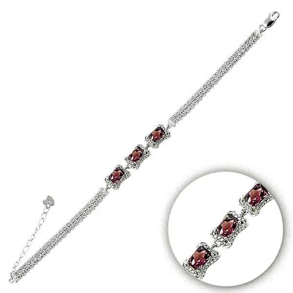 

Silver 925 Sterling Zircon Cubic Zirconia Bracelet