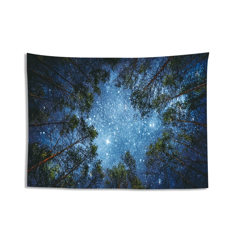 Forest Sky Tapestry Wall Hanging Galaxy Outcropping Living Room Decoration Dropshipping | Дом и сад
