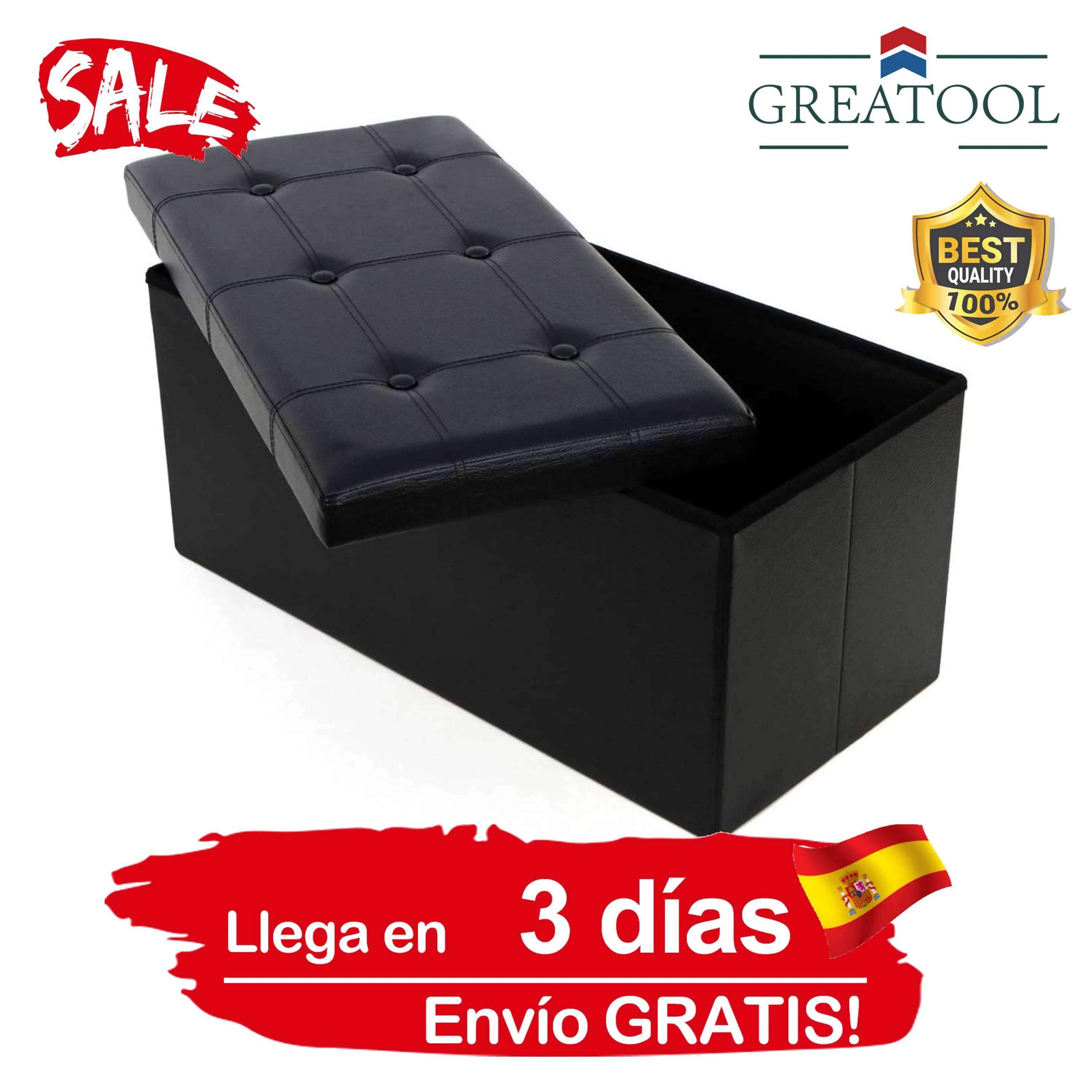 Taburete de almacenamiento de tela, Banco de zapatos plegable, puede sentarse con caja de almacenamiento con tapa 38x38x76cm