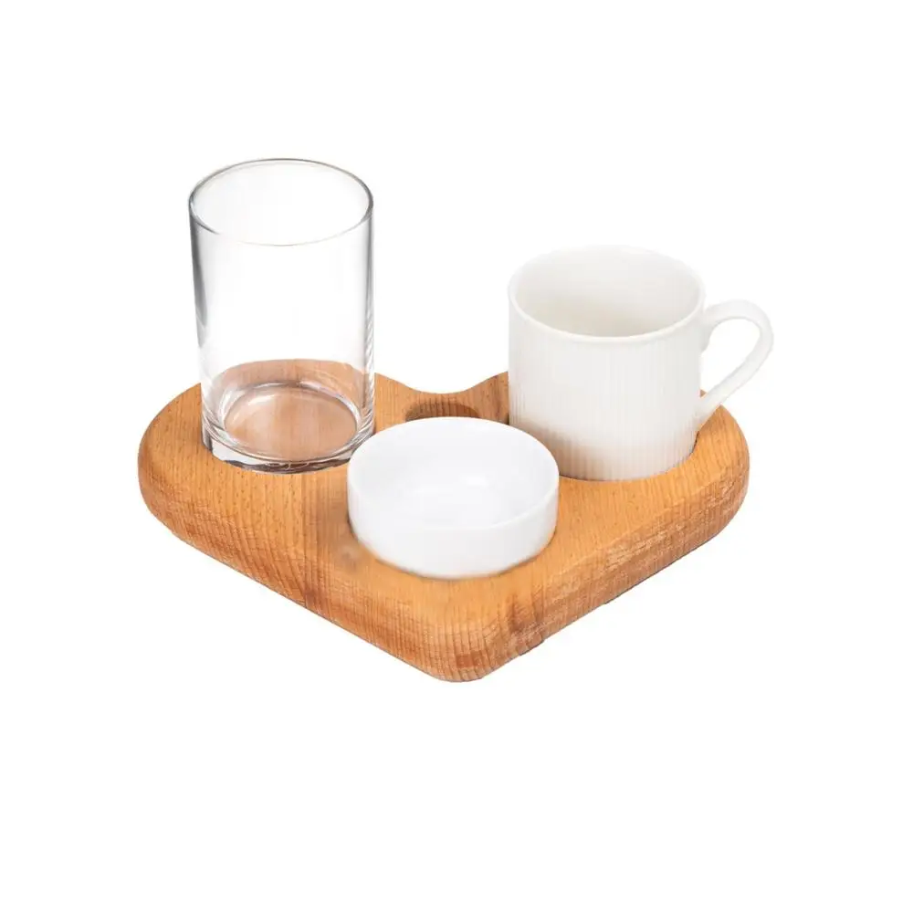

Wooden Beech Wood Nostalgic Coffee Presentation Set 4 Pieces