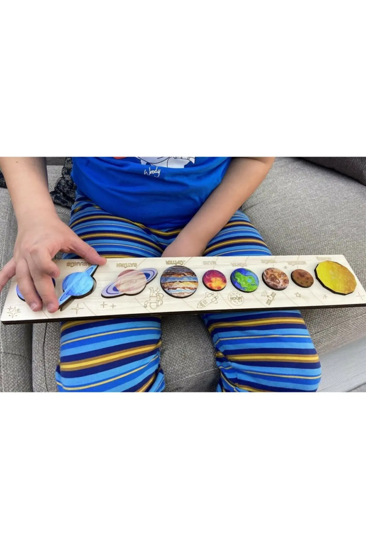 

Wood Color Solar System for Children Educational