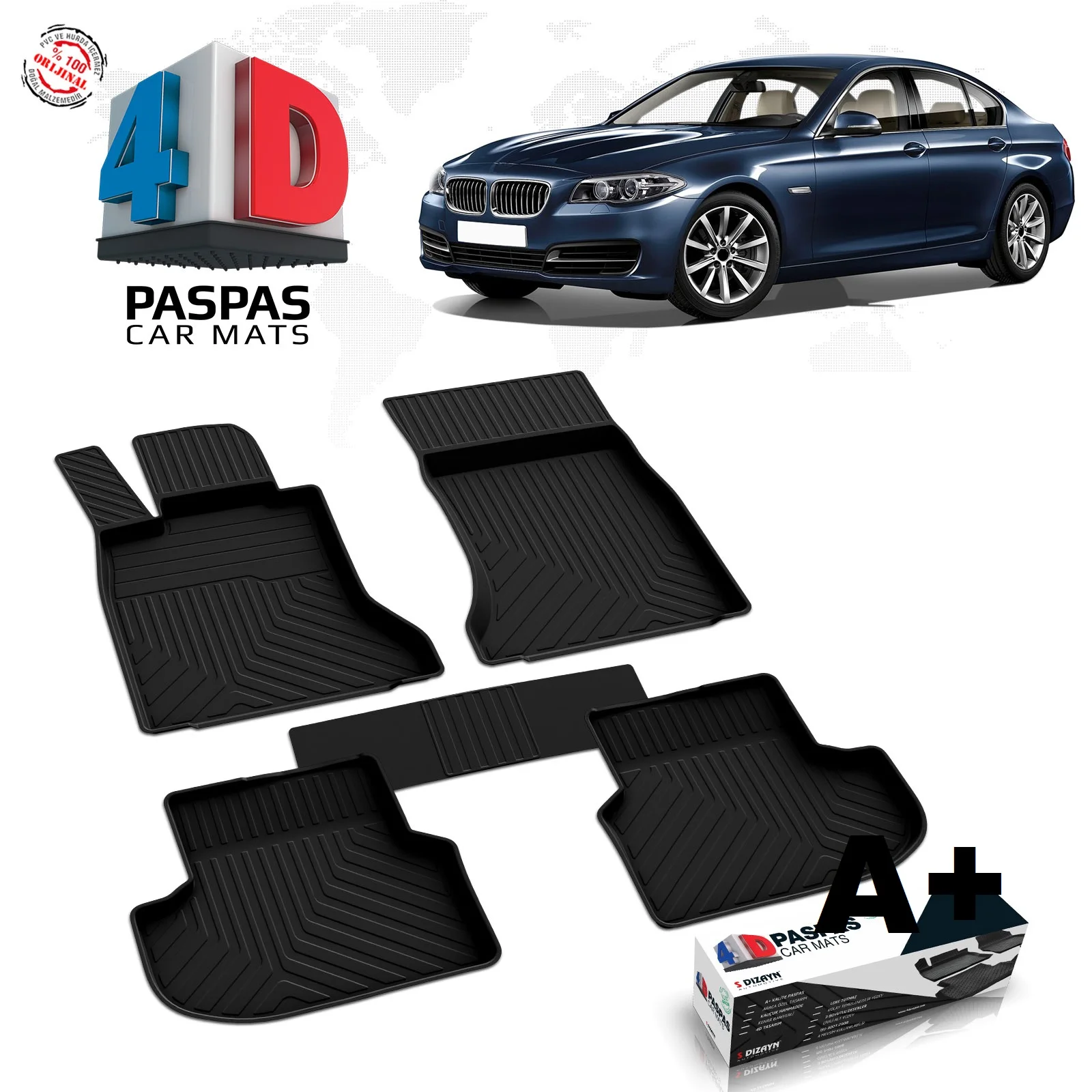 

FOR BMW 5 SERIES F10 BRAND CAR INNER TRUNK RUBBER MAT CARPET UPHOLSTERY ACCESSORY M PACKAGE POWER SLIP-RESISTANT YEAR 2013 2014 2015 2016 MODEL