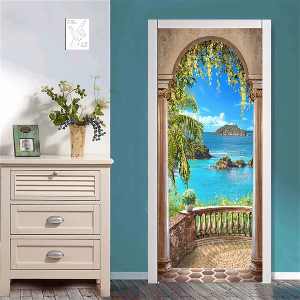 Венок арка 3D дверные обои самоклеящийся постер виниловый Фотофон украшение