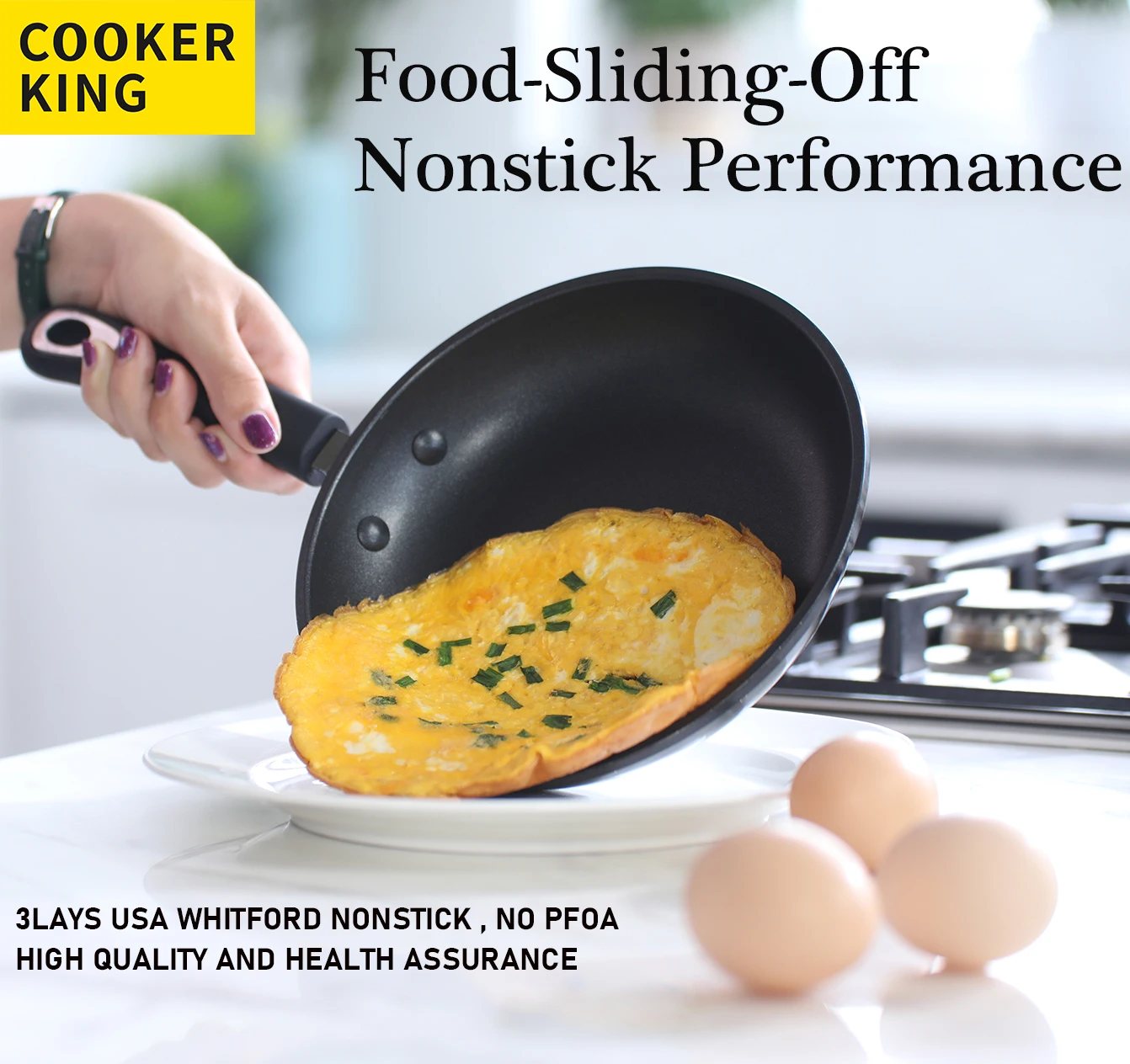 Плита KING противопригарная сковорода для жарки с сковородка омлета яиц кастрюля