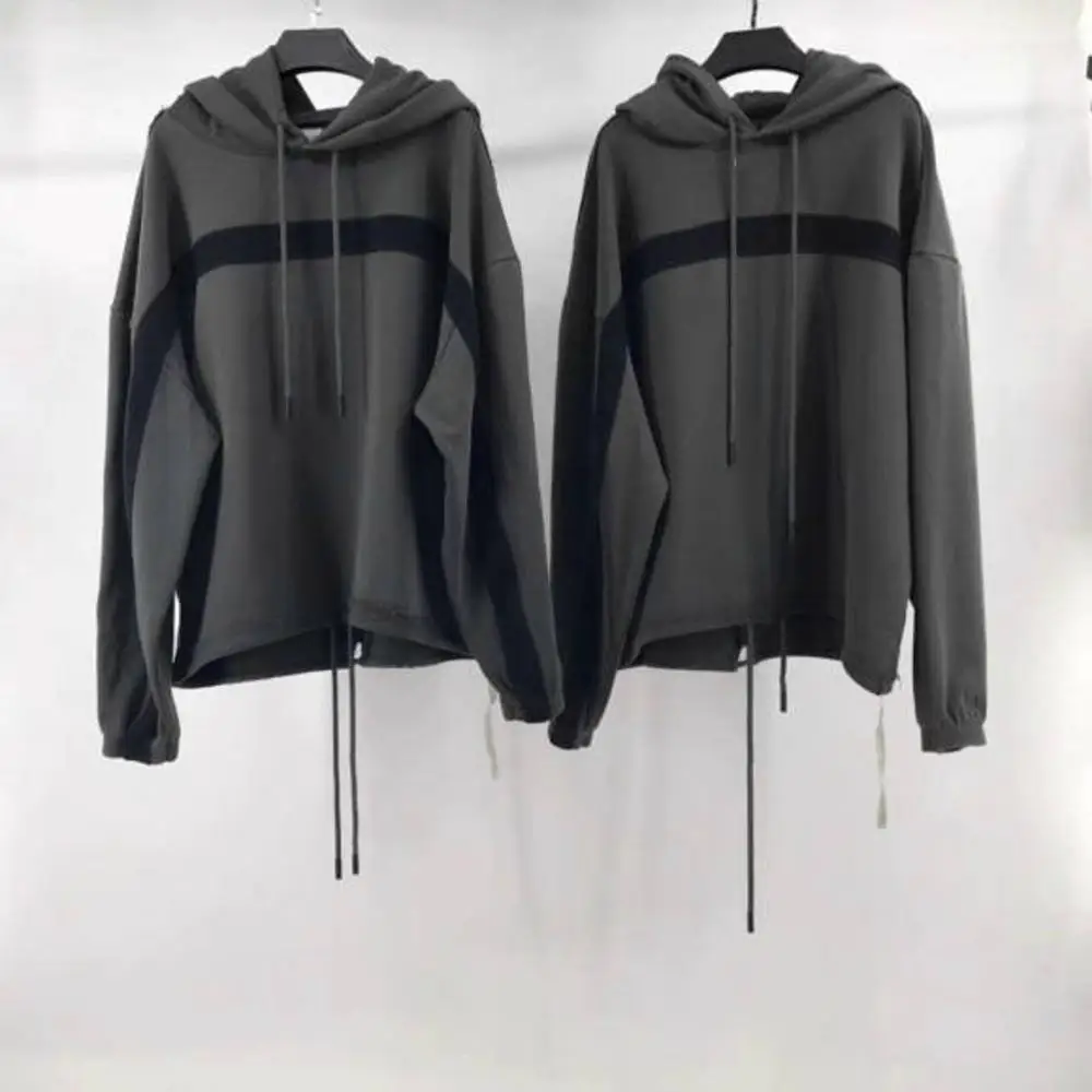 

Men's Pullover Oversized Front Band to the Sleeve End Overlong Yeezy Hoodie / Drop shoulder style