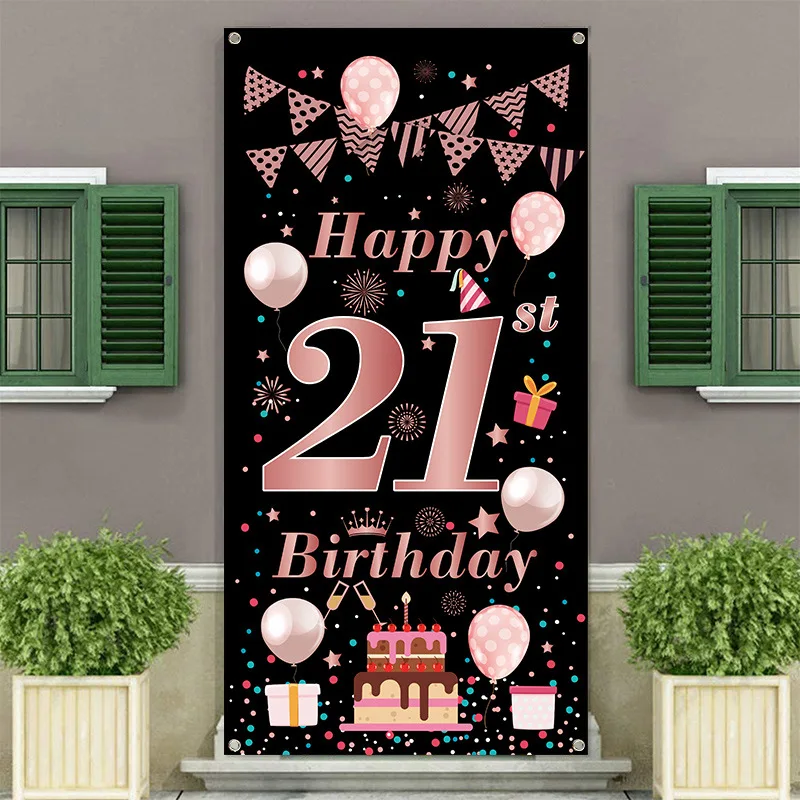 21th баннер на день рождения с фон официальная одежда для мальчиков и девочек