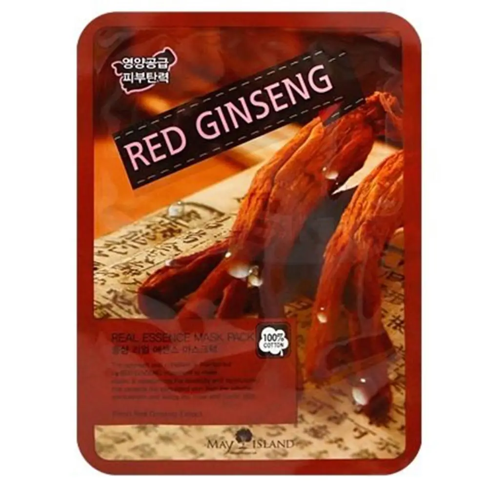 May Island Real Essence Mask Pack Red Ginseng Тканевая маска для лица c красным женьшенем |