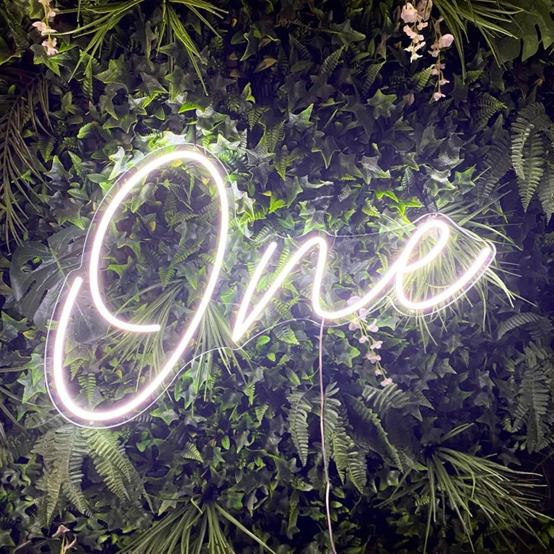 One LED Neon Sign Custom Neon Sign Led Light Decoration Room Decor Party Neon Sign Wedding Sign Birthday Sign Wall Decor