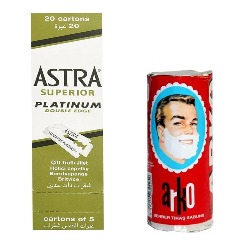 Лезвия для бритвы Astra 100 шт. лезвия бритья с двойными краями мужчин уход за лицом