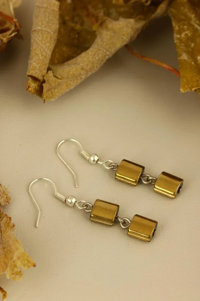 

Dr Stone Natural Stone Women Hematite Earrings Z121AR166 202321420