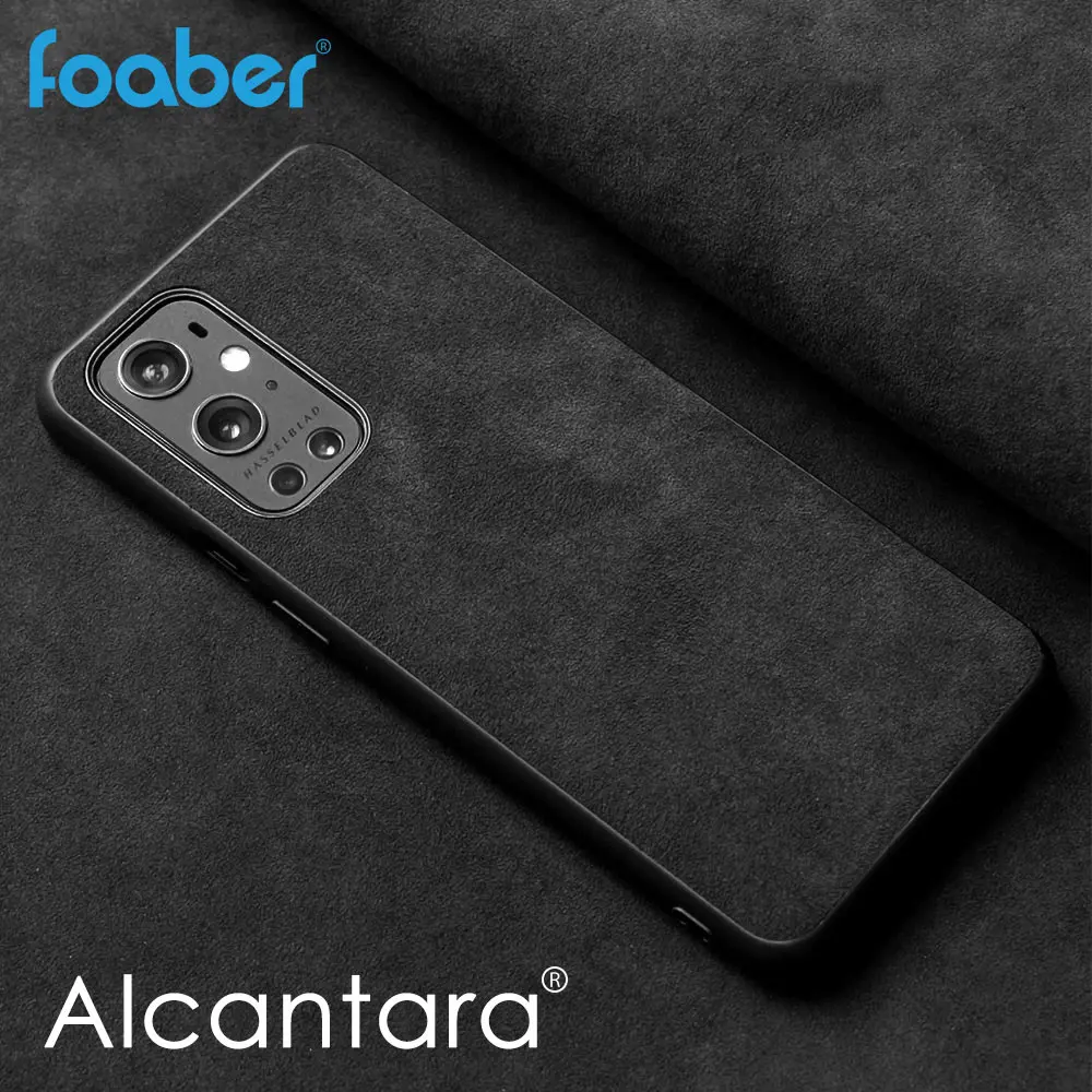 foaber alcantara case for oneplus 9 pro 8 8t 7 7t 6 6t 1 nord fashion luxury business artificial leather phone cases cover free global shipping
