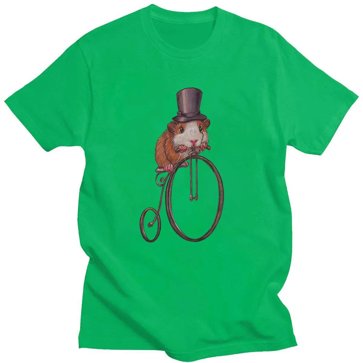 

2021 Summer New Product Squirrel Wheel Print T-Shirt Pure Cotton Round Neck Unisex 14 Color Short Sleeve Cute Fashion Casual Top
